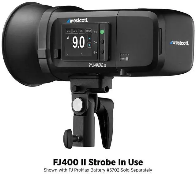 Alt view image 12 of 13 - Westcott FJ400 II Touchscreen Strobe with FJ Pro AC/DC Battery, 400Ws