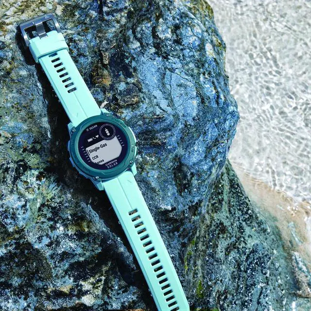 Alt view image 6 of 7 - Garmin Descent G1 Solar Ocean Edition Dive 45mm GPS Smartwatch, Azure