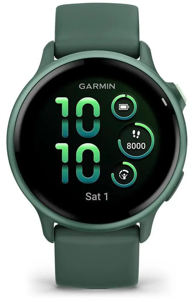 Alt view image 4 of 16 - Garmin vívoactive® 6, Health and Fitness GPS Smartwatch, AMOLED Display, Up to 11 Days of Battery, Metallic Jasper Green with Jasper Green Band