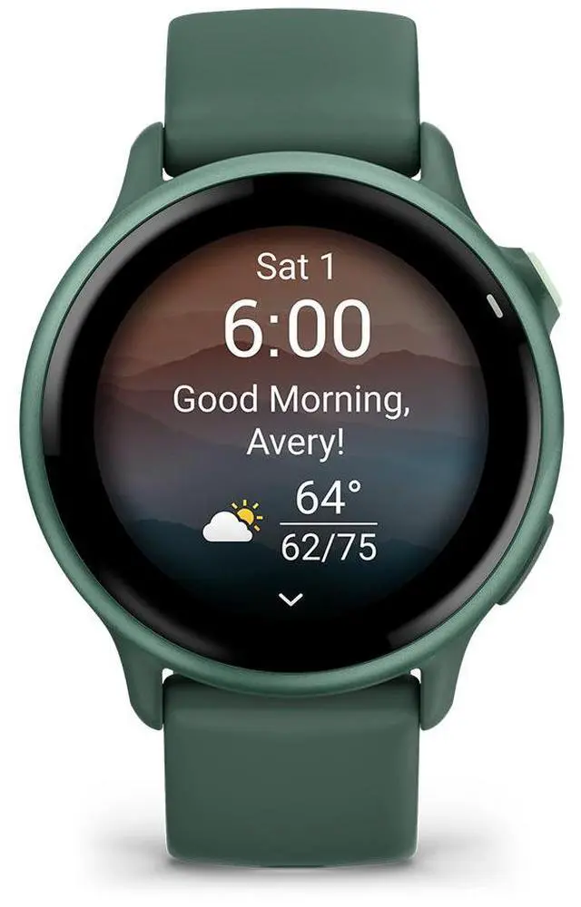 Alt view image 5 of 16 - Garmin vívoactive® 6, Health and Fitness GPS Smartwatch, AMOLED Display, Up to 11 Days of Battery, Metallic Jasper Green with Jasper Green Band