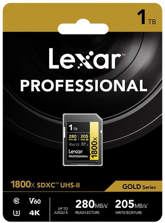 Alt view image 3 of 8 - Lexar SDXC Professional 1800x UHS-II Flash Memory Card 1TB