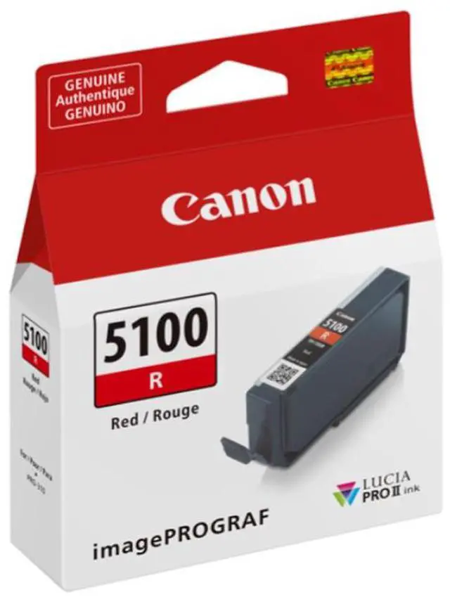 Main image of Canon Lucia PRO II PFI-5100 14.4ml Pigment Ink Tank for PRO-310 Printer, Red