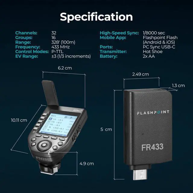 Alt view image 7 of 7 - Flashpoint FT433S TTL Wireless Flash Trigger for Sony