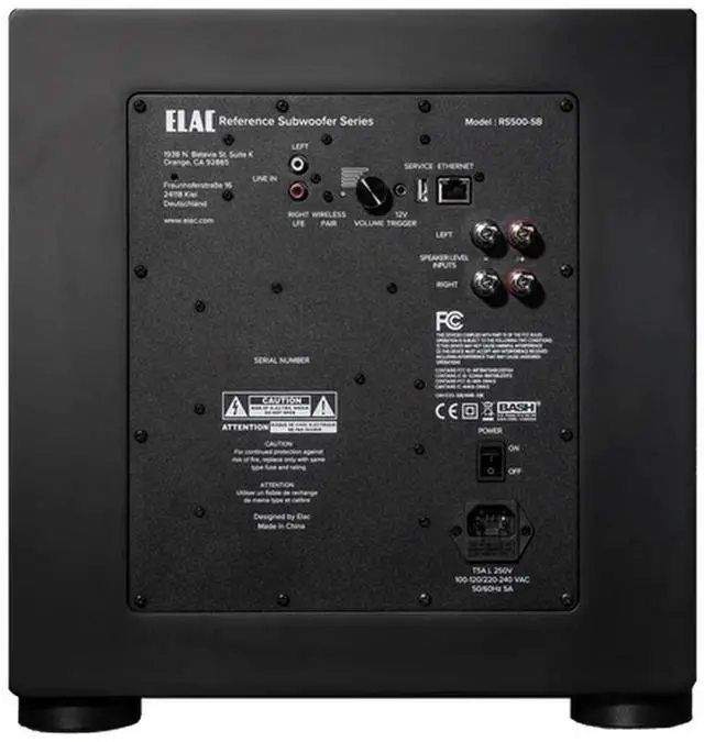 Alt view image 3 of 5 - ELAC Varro Reference RS500 10" 500W Powered Subwoofer with App Control/Auto EQ, Satin Black