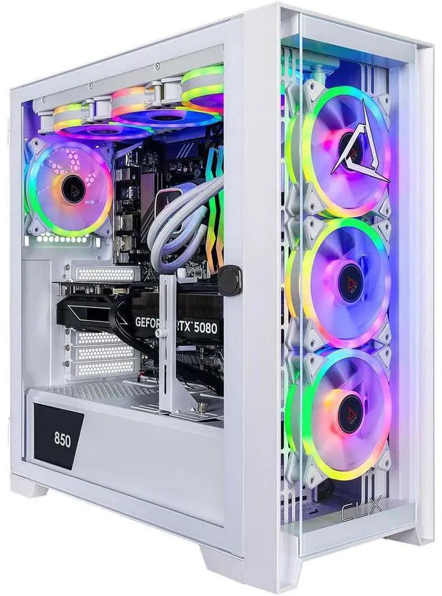 Alt view image 11 of 12 - CLX SET Gaming Desktop - AMD Ryzen 9 9900X 4.4GHz 12-Core Processor, 32GB DDR5 Memory, GeForce RTX 5080 16GB GDDR7 Graphics, 2TB NVMe M.2 SSD, WiFi, Win 11 Home 64-bit