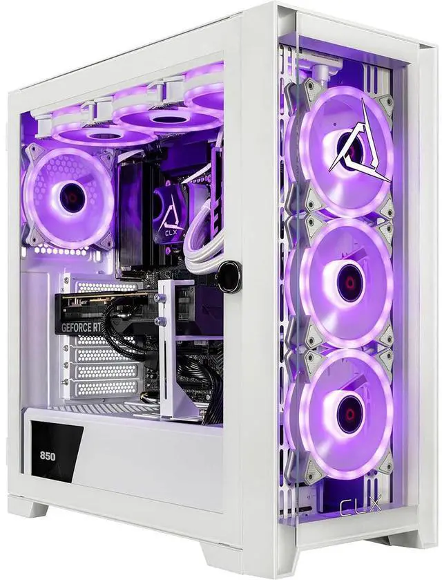 Alt view image 5 of 8 - CLX SET Gaming Desktop - Intel Core Ultra 9 285K 3.7GHz 24-Core Processor, 64GB DDR5 Memory, GeForce RTX 5070 12GB GDDR7 Graphics, 2TB NVMe M.2 SSD, 4TB HDD, WiFi, Win 11 Home 64-bit