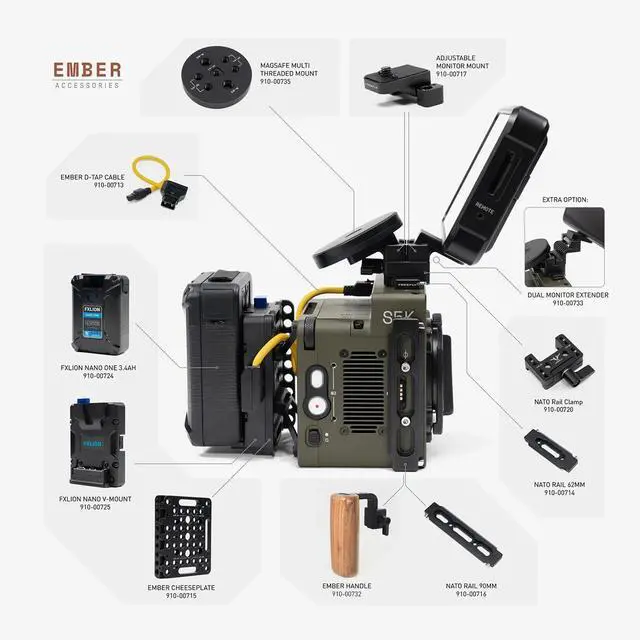 Alt view image 7 of 7 - Freefly NATO Rail Clamp for Ember Camera