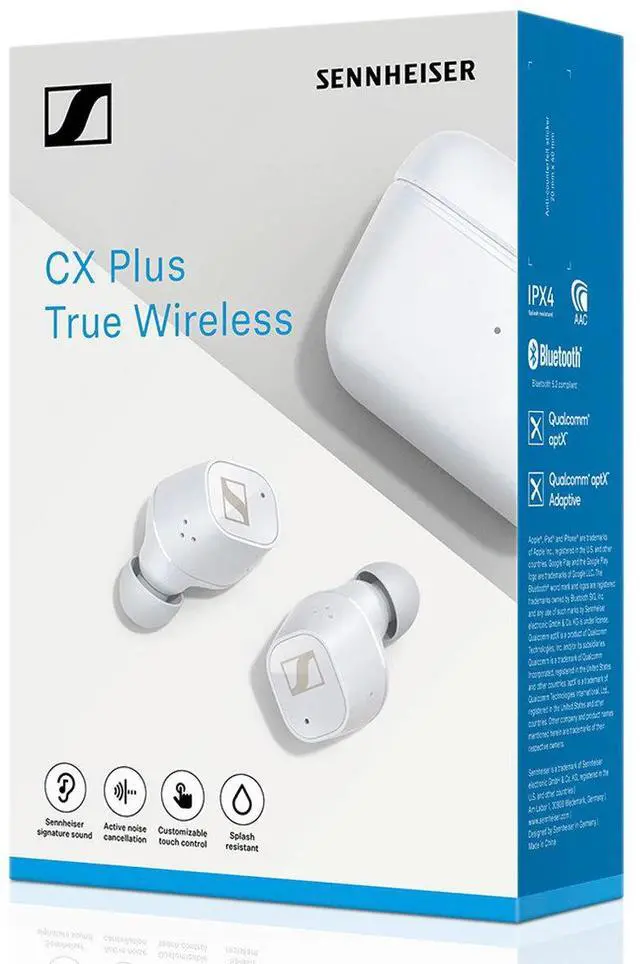 Alt view image 15 of 15 - Sennheiser CXPLUSTW1 True Wireless Earbuds - White