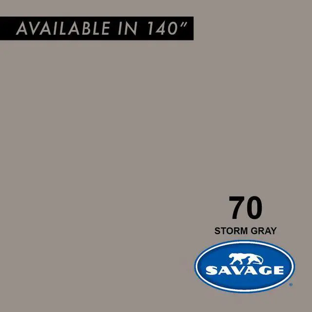 Alt view image 5 of 6 - Savage Widetone Seamless Background Paper, 86" wide x 36' Storm Gray - Bundle With Flashpoint 10' Background Support System Air Cushioned, Flashpoint Clip Clamp with 2" Jaw