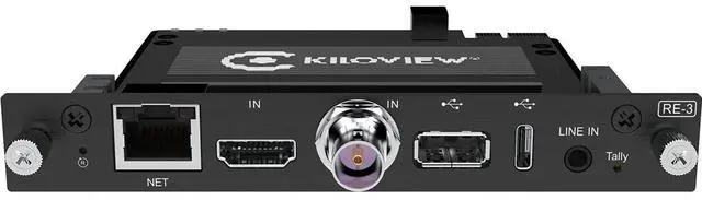Alt view image 3 of 7 - Kiloview RE-3 Dual-Channel 4K UHD H.265/H.264 HDMI/3G-SDI/NDI|HX Rackmount Encoding Card for Cradle Series Frame
