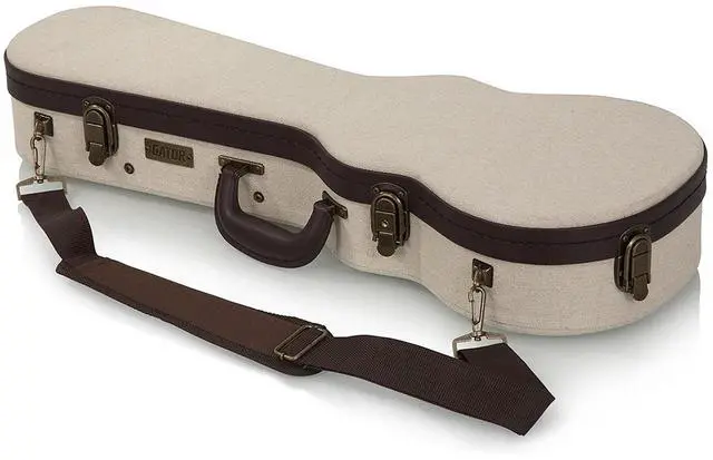 Main image of Gator Cases Journeyman Concert Style Ukulele Deluxe Wood Case, Beige