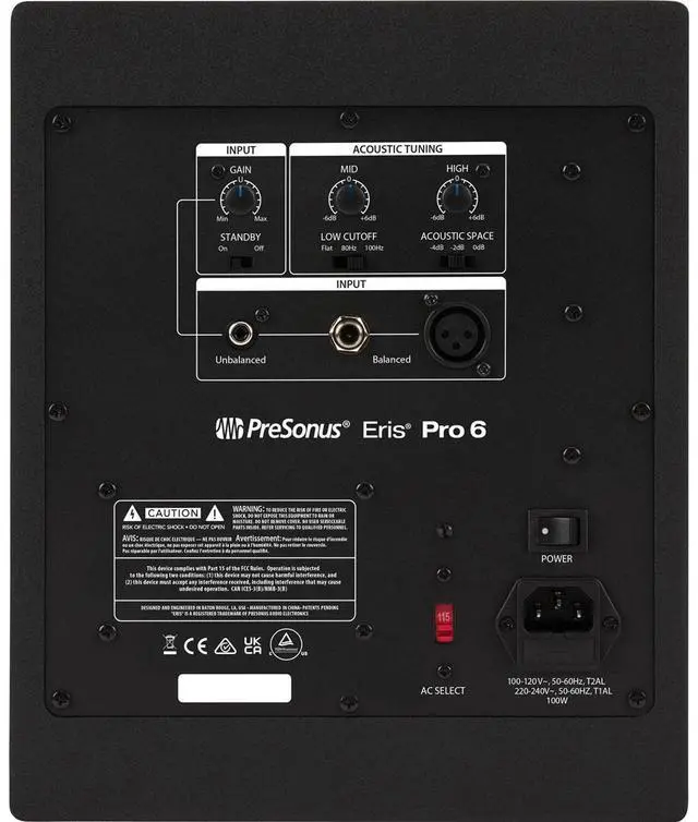 Alt view image 3 of 5 - PreSonus Eris Pro 6 2-Way Biamped, Active, 6.5-inch Coaxial Studio Monitor