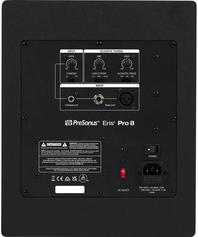 Alt view image 8 of 14 - Presonus Eris Pro 8 8-inch Active Coaxial 2-way Studio Monitors