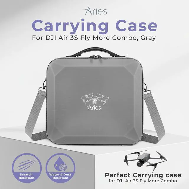 Alt view image 2 of 7 - Aries Carrying Case for DJI Air 3S Fly More Combo, Gray