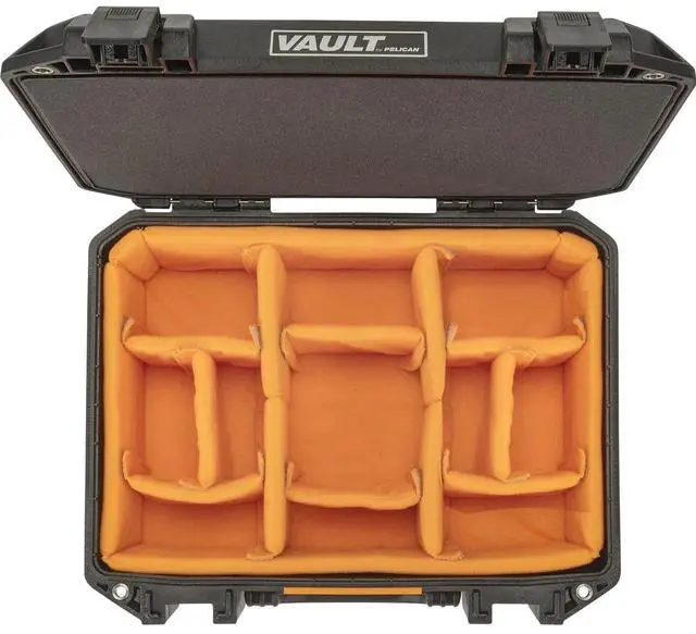 Alt view image 2 of 7 - Pelican Vault V300 Large Case with Lid Foam and Dividers, Black #VCV300-0040-BLK