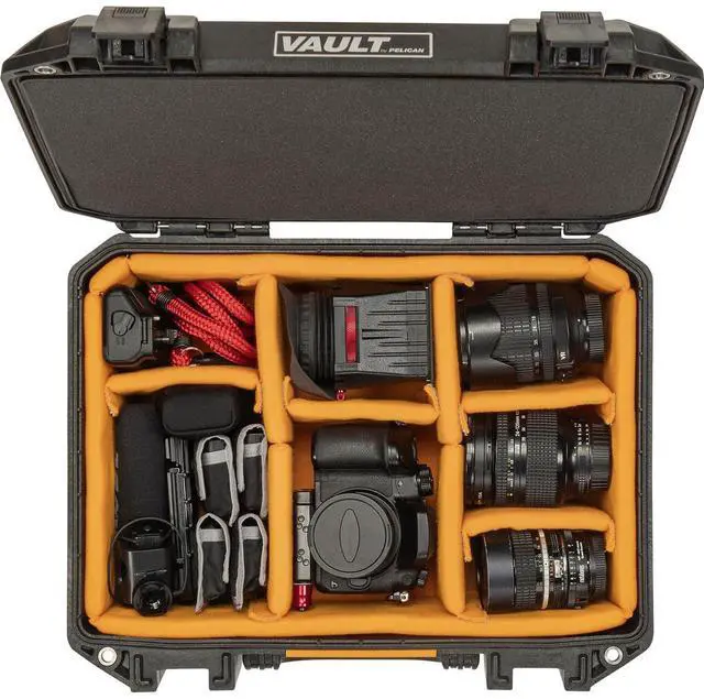 Alt view image 5 of 7 - Pelican Vault V300 Large Case with Lid Foam and Dividers, Black #VCV300-0040-BLK