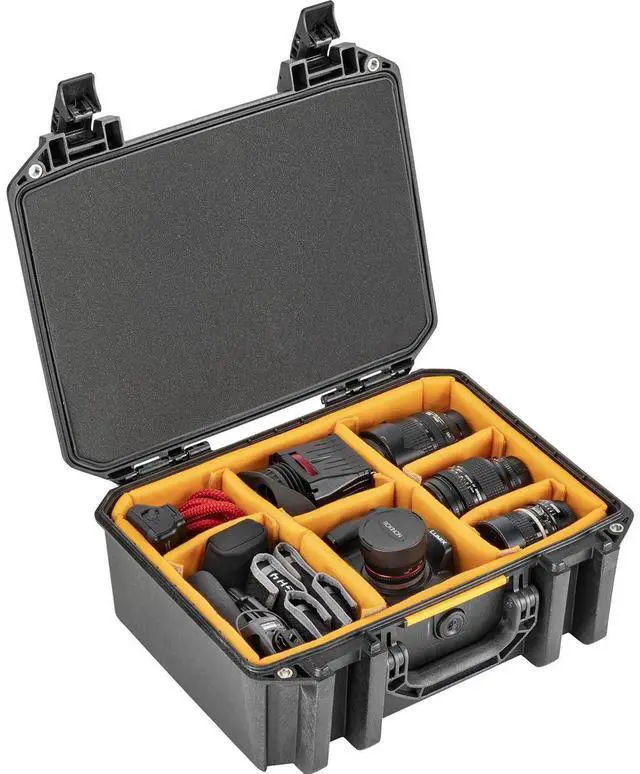 Alt view image 6 of 7 - Pelican Vault V300 Large Case with Lid Foam and Dividers, Black #VCV300-0040-BLK