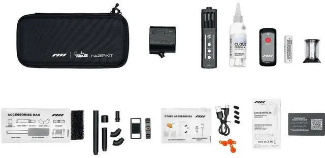 Alt view image 7 of 7 - PMI SmokeNINJA Pro Wireless Handheld Mini Smoke Machine Hazer Kit #PMI_NJ_HAZER