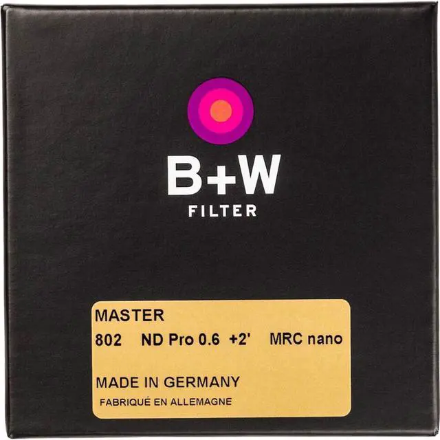 Alt view image 4 of 4 - B + W 52mm Master 802M ND 0.6 2-Stop MRC Nano Neutral Density Filter #66-1101539