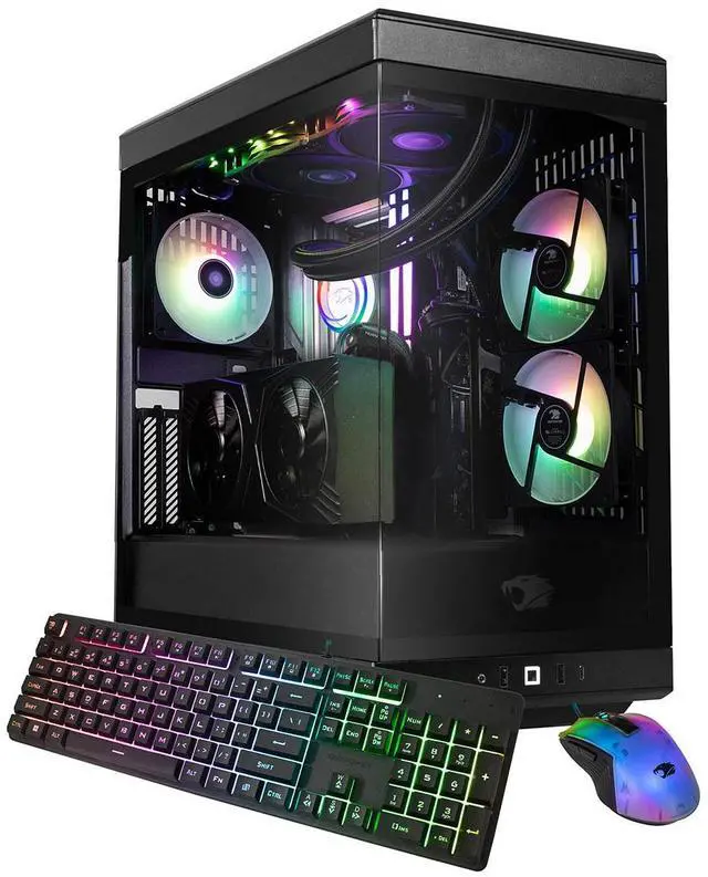 Alt view image 8 of 14 - iBUYPOWER Y40 PRO Black Gaming PC Desktop - AMD Ryzen 7 9700X - NVIDIA GeForce RTX 5070Ti 16GB - 32GB DDR5 RGB - 1TB NVMe SSD - Y40BA7N57T02
