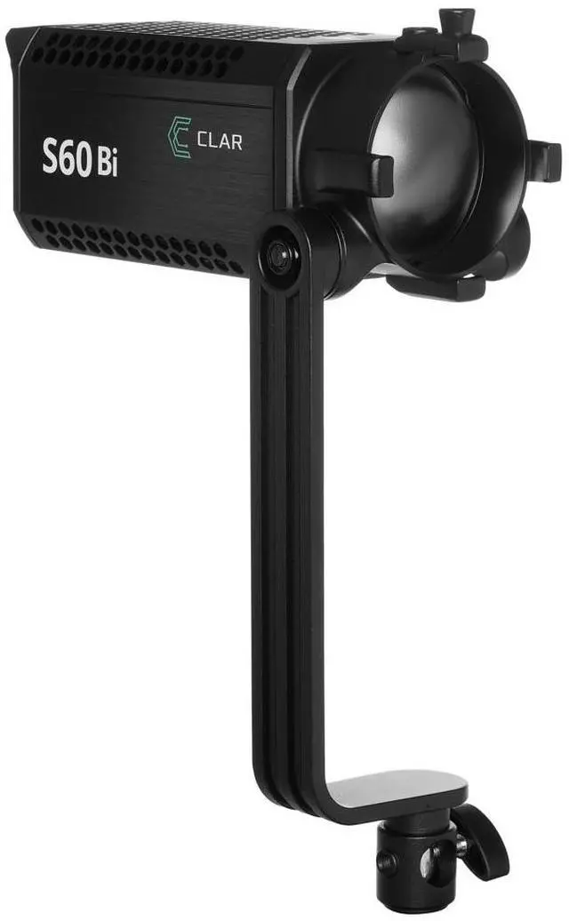Alt view image 2 of 7 - CLAR S60Bi Bi-Color Focusing COB LED Video Light