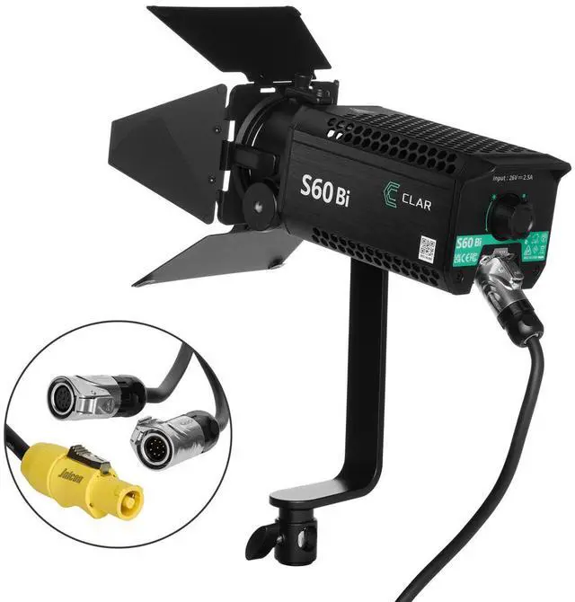 Alt view image 6 of 7 - CLAR S60Bi Bi-Color Focusing COB LED Video Light