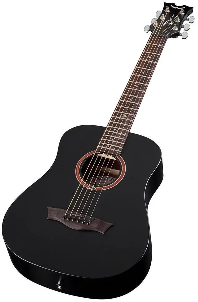 Alt view image 3 of 5 - Dean Guitars Flight Mahogany Travel Acoustic Guitar with Gigbag, Rosewood Fretboard, Black Satin