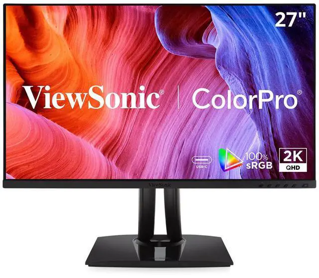 Alt view image 14 of 19 - ViewSonic VP2756A-2K 27 Inch IPS QHD 1440p Monitor with Advanced Ergonomics, 100% sRGB Rec 709, Pantone Validated, 90W USB C, HDMI, USB, and DisplayPort Inputs for Home and Office