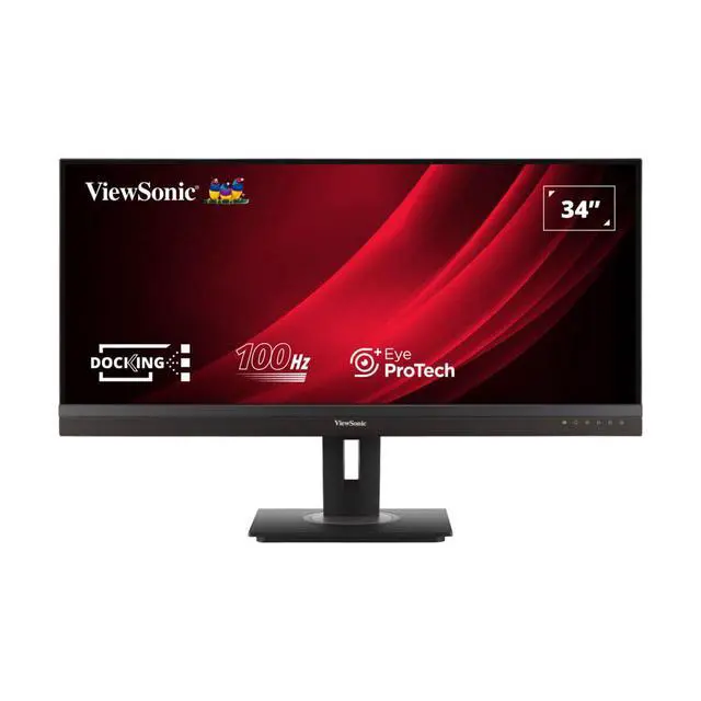 Alt view image 14 of 20 - ViewSonic VG3456a 34" 21:9 UltraWide QHD 1440p 100 Hz IPS Monitor with Ergonomics Design, 100W USB C, Docking Built-In, Gigabit Ethernet for Home and Office