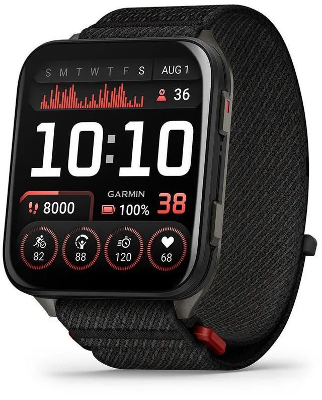 Alt view image 12 of 18 - Garmin® Venu® X1, Thin and Lightweight GPS Smartwatch, AMOLED Display, Advanced Health and Fitness Features, Black with Slate Titanium Caseback and Black ComfortFit Nylon Band