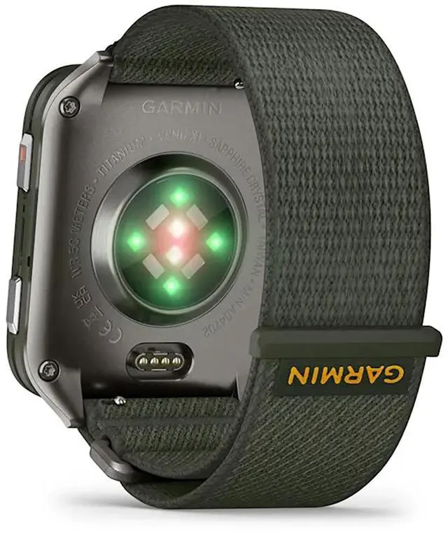 Alt view image 17 of 17 - Garmin® Venu® X1, Thin and Lightweight GPS Smartwatch, AMOLED Display, Advanced Health and Fitness Features, Moss with Titanium Caseback and Moss ComfortFit Nylon Band