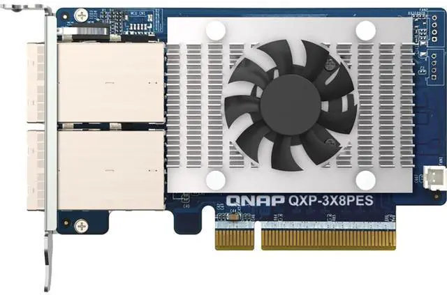 Alt view image 3 of 4 - QNAP QXP-3X8PES Dual-Port PCIe Gen3 x8 Expansion Card