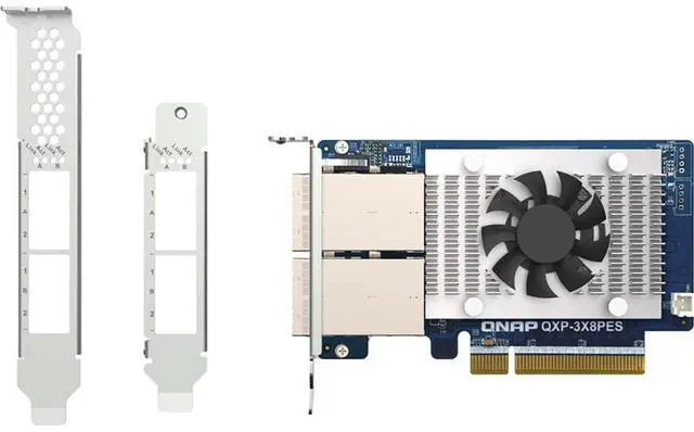 Alt view image 4 of 4 - QNAP QXP-3X8PES Dual-Port PCIe Gen3 x8 Expansion Card
