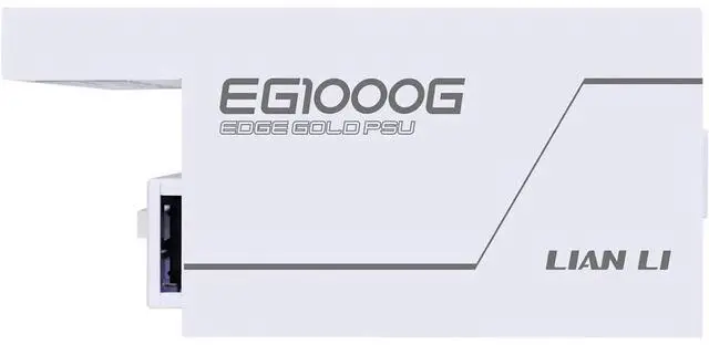 Alt view image 11 of 14 - Lian Li Edge Serie - 1000W Full Modular Power Supply (Fan USB Hub Included) - Gold - ATX 3.1 - PCIE 5.1 Support - 12V-2x6 Connector - L-Shape Design for Dual Chamber Case - White (EG1000G.WH)