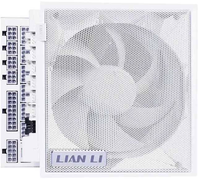 Alt view image 13 of 14 - Lian Li Edge Serie - 1000W Full Modular Power Supply (Fan USB Hub Included) - Gold - ATX 3.1 - PCIE 5.1 Support - 12V-2x6 Connector - L-Shape Design for Dual Chamber Case - White (EG1000G.WH)
