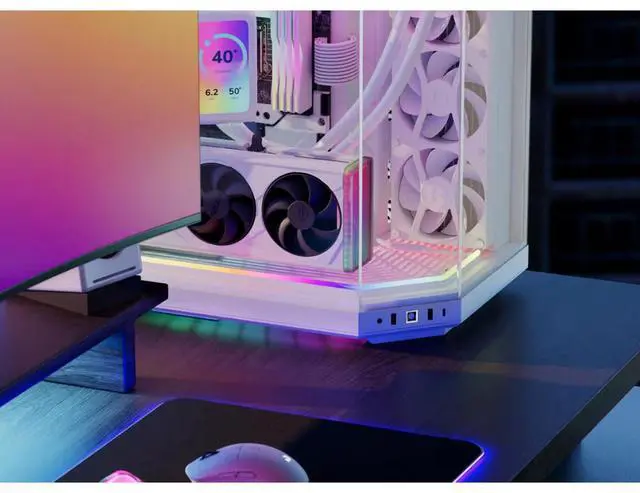 Alt view image 5 of 5 - HYTE LN70 Noodle 2nd Gen ARGB LED Light Strip w/NP50 Controller for Y70 PC,White