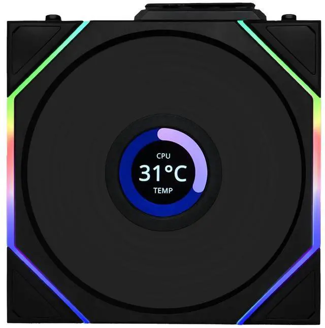 Alt view image 8 of 13 - Lian Li UNI Fan TL LCD 120 Wireless - Single Pack - Controller Not Included - 2.4 GHz Wireless Control  - Infinity Mirror Design - LCD Display - Controller requesd for use. - Black (12TLLCD1W1B)