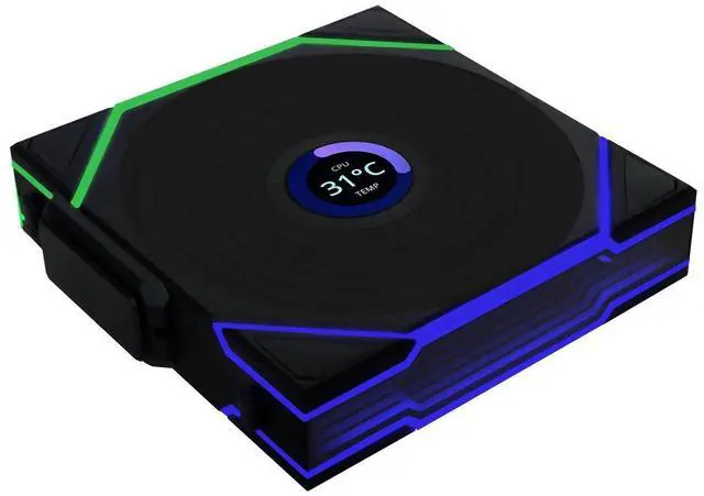 Alt view image 9 of 13 - Lian Li UNI Fan TL LCD 120 Wireless - Single Pack - Controller Not Included - 2.4 GHz Wireless Control  - Infinity Mirror Design - LCD Display - Controller requesd for use. - Black (12TLLCD1W1B)