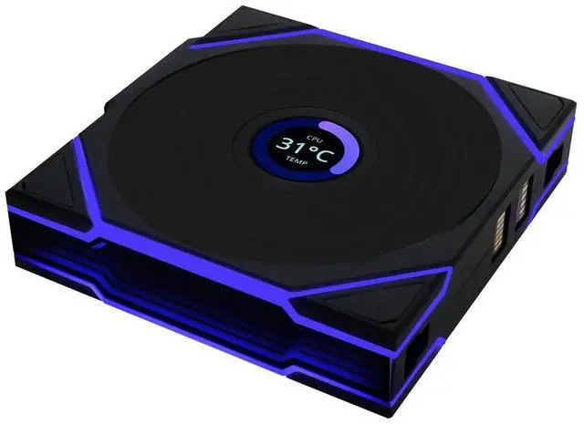 Alt view image 10 of 13 - Lian Li UNI Fan TL LCD 120 Wireless - Single Pack - Controller Not Included - 2.4 GHz Wireless Control  - Infinity Mirror Design - LCD Display - Controller requesd for use. - Black (12TLLCD1W1B)