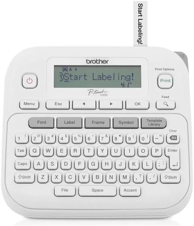 Alt view image 16 of 20 - Brother® P-touch PT-D220 Home/Office Everyday Label Maker - 14 Fonts - 180 dpi - Tape - QWERTY - for Home, Office