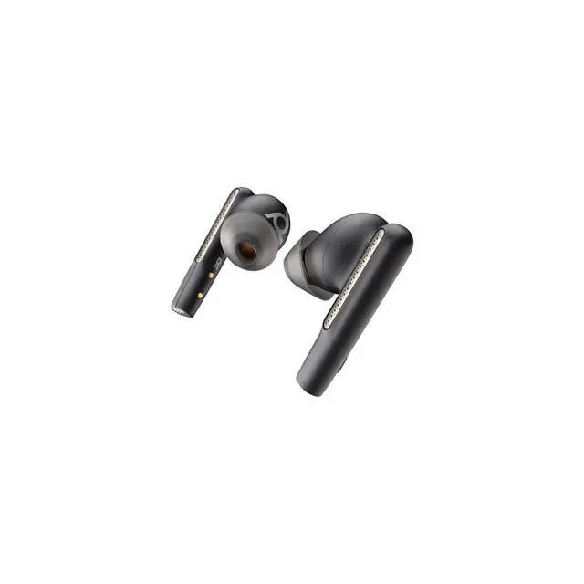Alt view image 11 of 14 - Poly Voyager Free 60+ UC Carbon Black Earbuds +BT700 USB-C Adapter +Touchscreen Charge Case (7Y8G4AA)