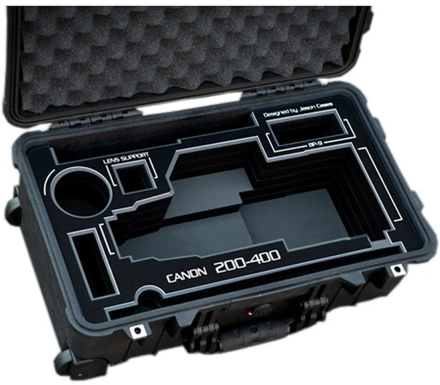 Main image of Jason Cases Protective Case with Foam for Canon 200-400mm Lens, Black Overlay