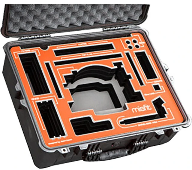 Main image of Jason Cases Hard Case w/Foam for Bright Tangerine Misfit Mattebox & Side Flags