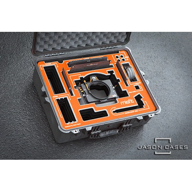 Alt view image 2 of 2 - Jason Cases Hard Case w/Foam for Bright Tangerine Misfit Mattebox & Side Flags