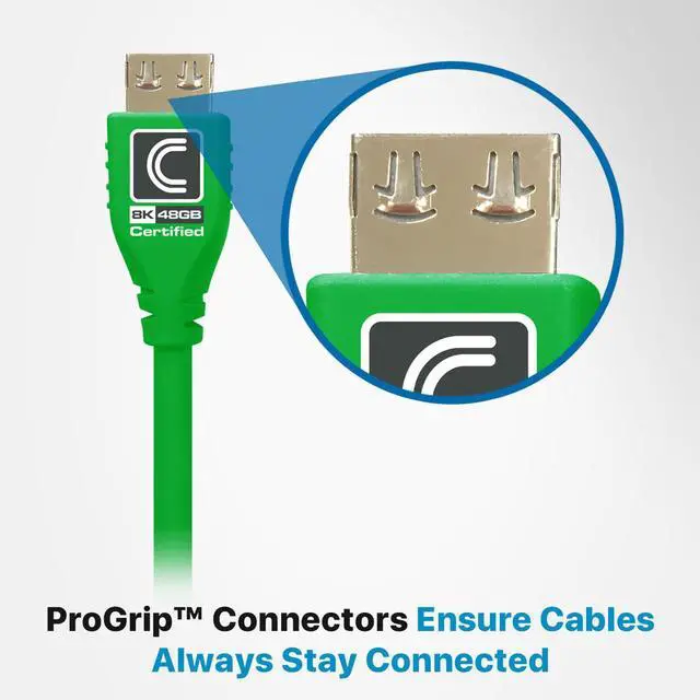 Alt view image 13 of 17 - Comprehensive MicroFlex Pro AV/IT HDMI A/V Cable MHD48G6PROGRN