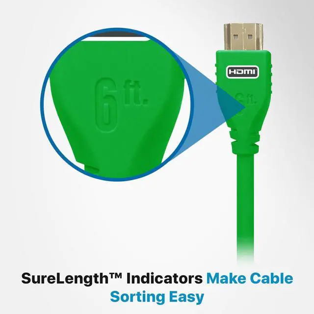 Alt view image 14 of 17 - Comprehensive MicroFlex Pro AV/IT HDMI A/V Cable MHD48G6PROGRN