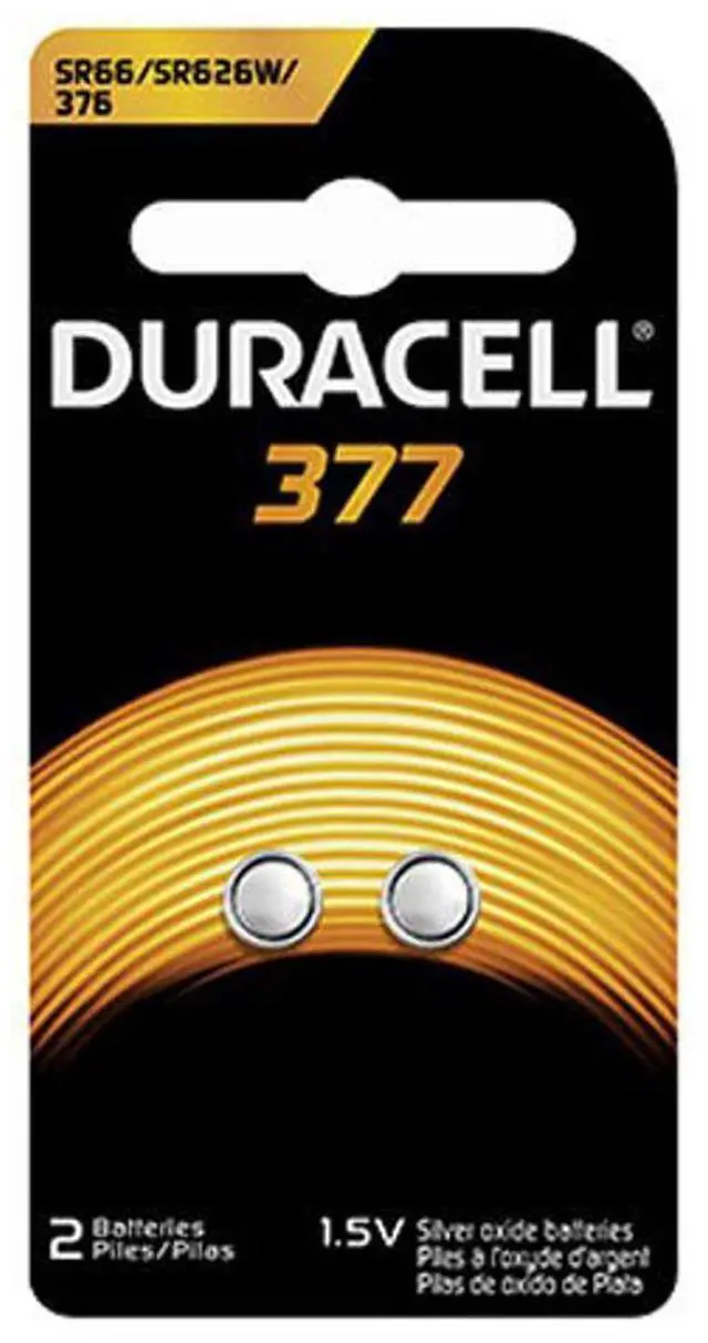 Alt view image 14 of 14 - Button Cell Battery, 376/377, 1.5 V, 2/Pack D377B2PK