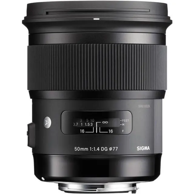 Alt view image 6 of 6 - Sigma 50mm f/1.4 DG HSM ART Lens for Nikon F, Bundle with Takama 3-Section Aluminum Video Tripod with Fluid Head, Cleaning Kit, Cleaning Cloth