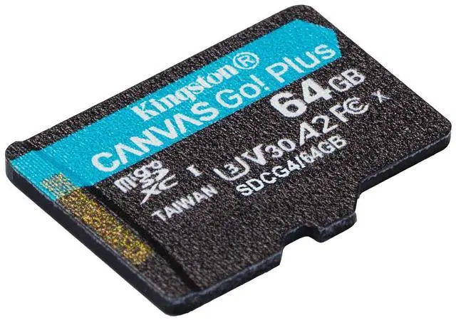 Alt view image 2 of 8 - Kingston64GB microSDXC Canvas Go Plus Gen4 200R A2 U3 Single Pack w/o ADP