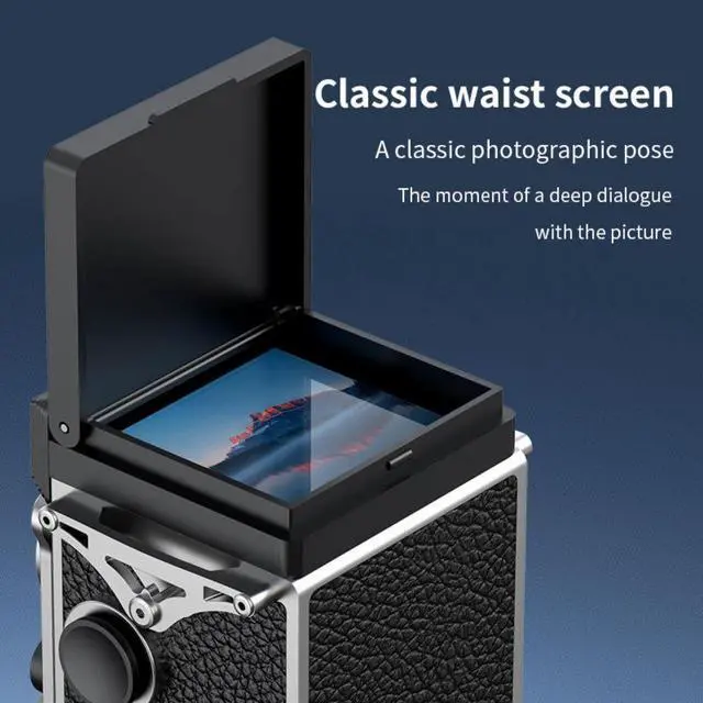 Alt view image 4 of 7 - Aries RetroSnap Mini 1080P Digital Camera - Vintage Twin-Lens Style (Green)